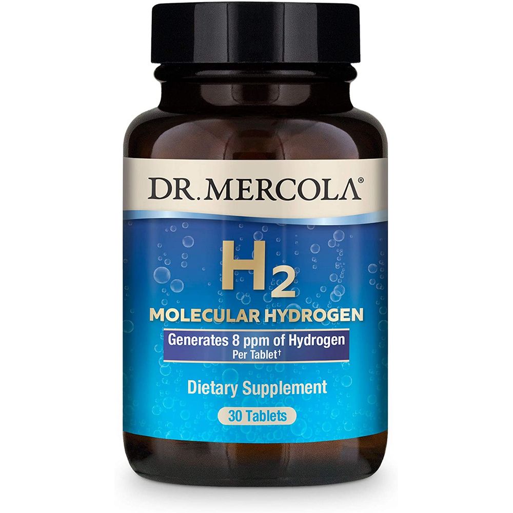 Dr. Mercola H2 Molecular Hydrogen Dietary Supplement 30 Servings 30 Tablets Non GMO Gluten Free Soy Free