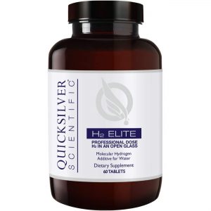 Quicksilver Scientific H2 Elite Tablets – Molecular Hydrogen Water Additive for Energy + Metabolism Support, Perfect for Open Containers – High-Dose Antioxidant Hydrating Drink (60 Dissolving Tablets)