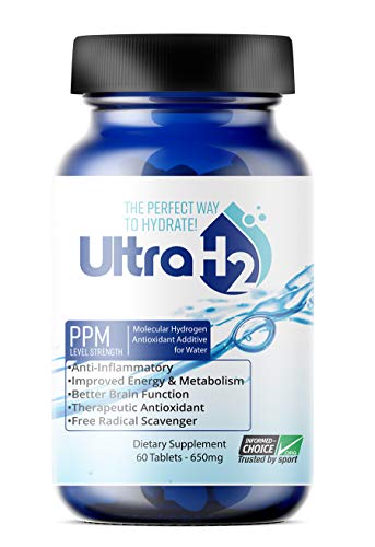 UltraH2 Molecular Hydrogen 650mg, Rich Hydrogen Magnesium Water Supplement, May Increase Cell Energy & Immunity Enhancement, May Therapeutic Antioxidant Support, May Speed Up Recovery, 60 Tablets