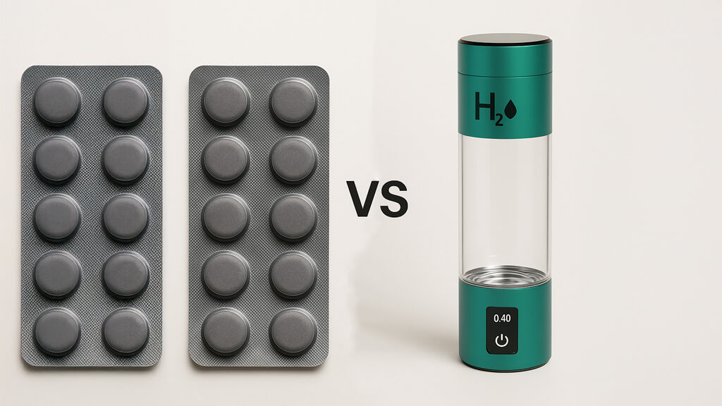 h2tabs vs hydrogen water bottle