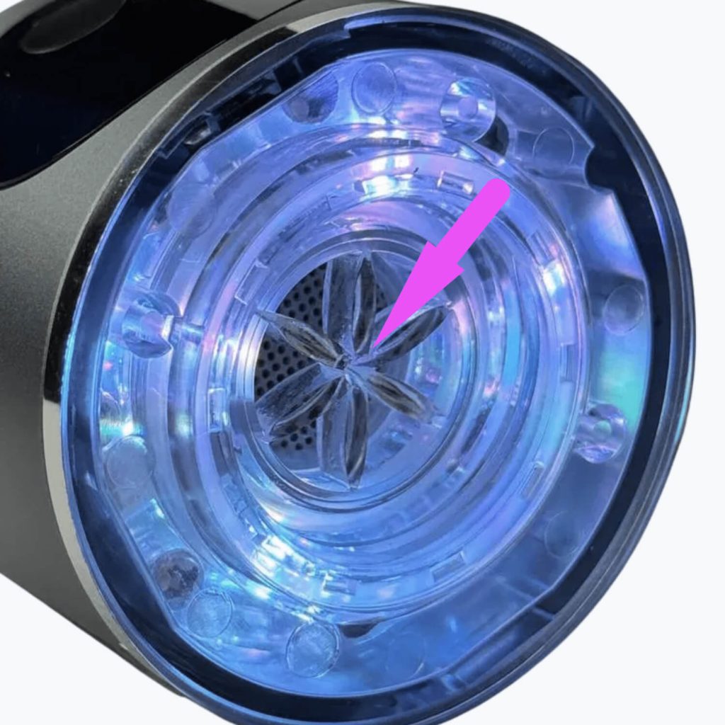 star over the membrane of evolv hydrogen water bottle