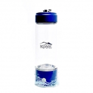 HOGGE- Glass Hydrogen Water Bottle with Bottle Adapter (Stainless Steel)